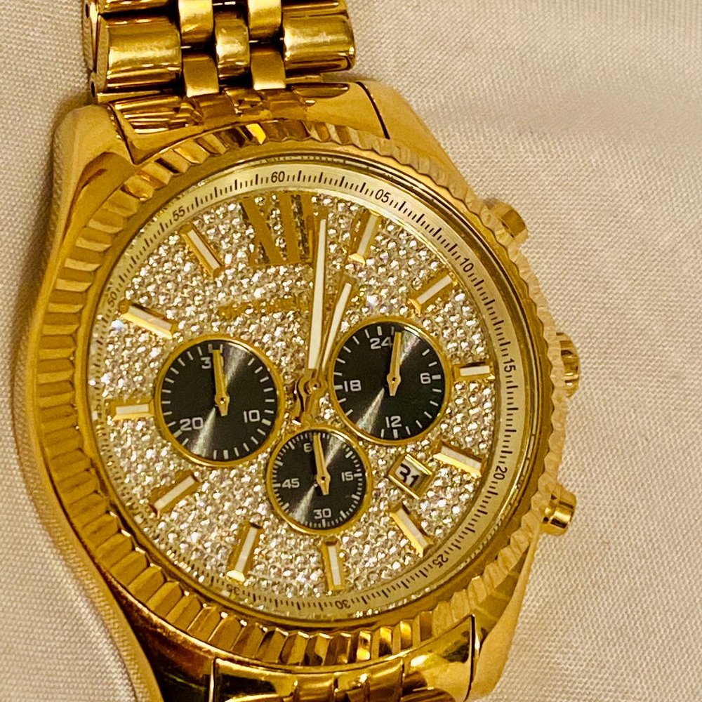 Michael Kors Lexington Gold-Tone Mens